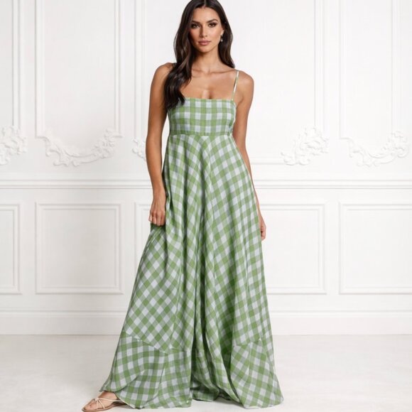 Dresses & Skirts - Medium "Lilah" Green Gingham Dress